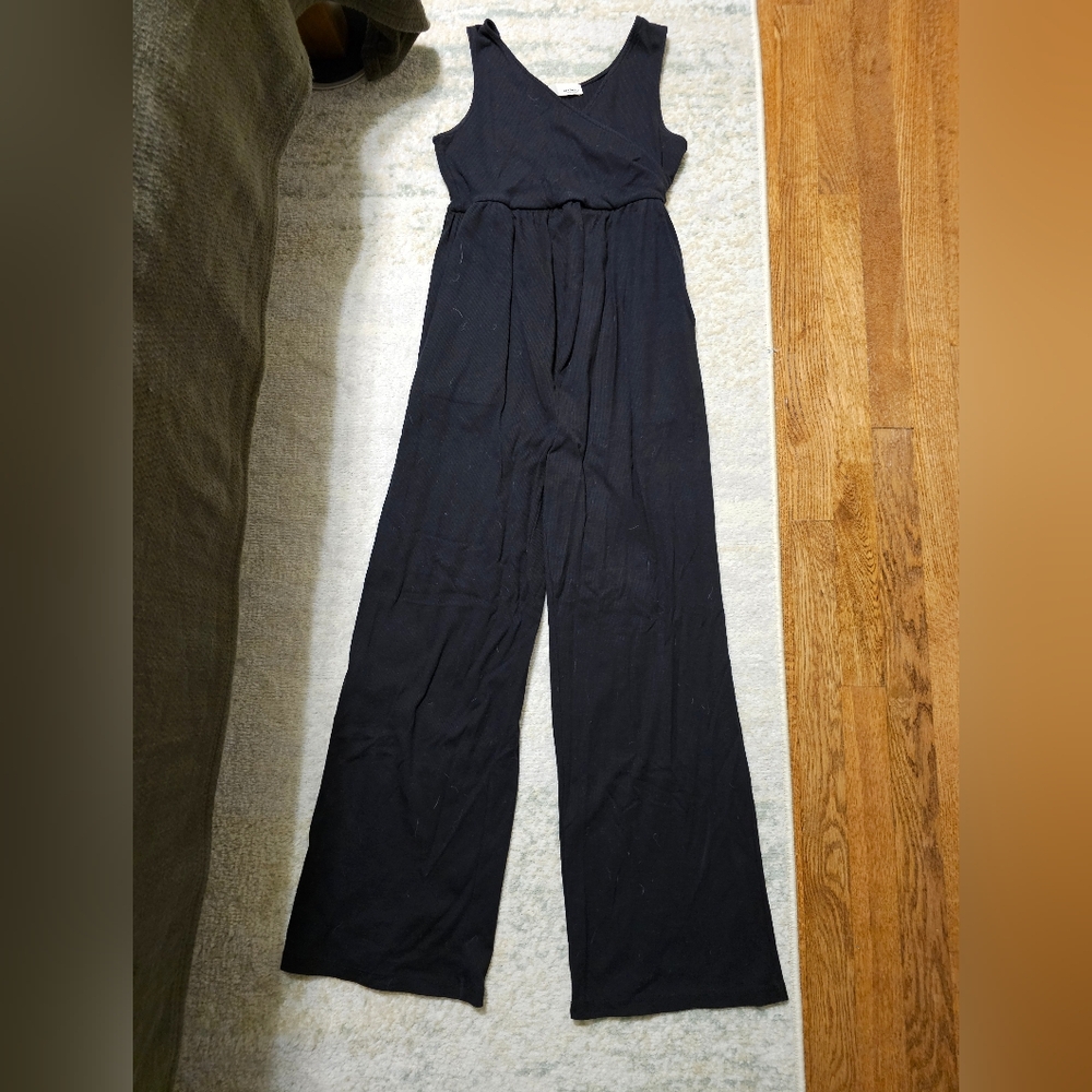 Maternity Knit Elegant Black Jumpsuit